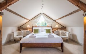Luxury Bedding and Intimate bedside area in family holiday home Norfolk Rental